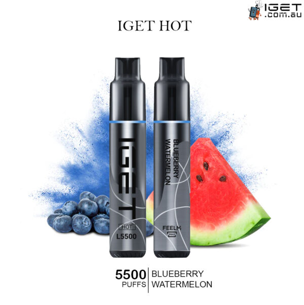 IGET HOT BLUEBERRY WATERMELON  – 5500 PUFFSslick