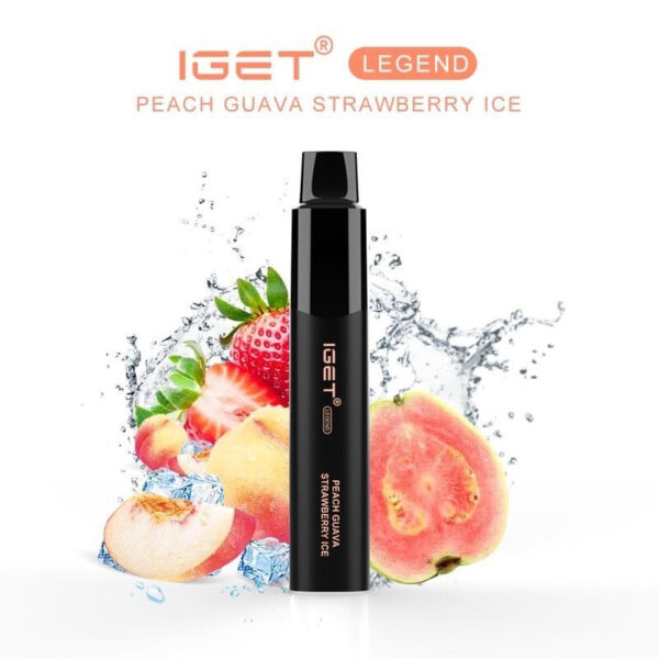 IGET LEGEND PEACH GUAVA STRAWBERRY ICE  – 4000 PUFFS