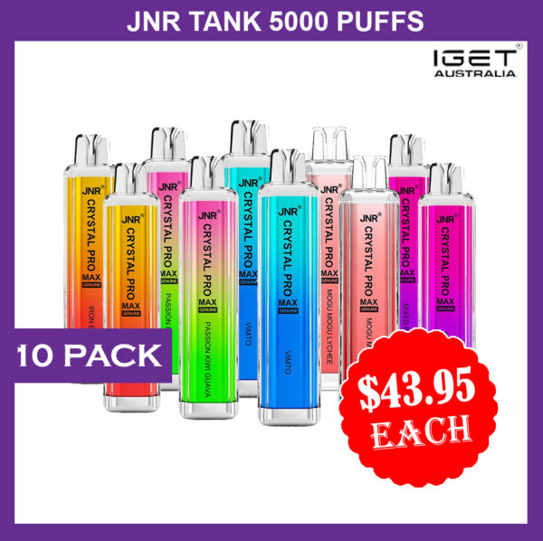 JNR CRYSTAL PRO MAX – 5000 PUFFS – 10 PACK