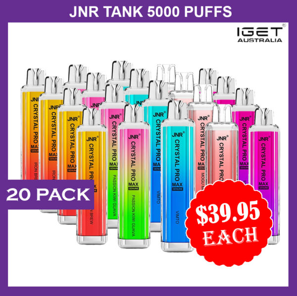 JNR CRYSTAL PRO MAX – 5000 PUFFS – 20 PACK