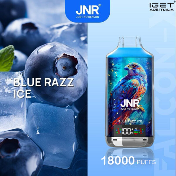 JNR FALCON -X BLUE RAZZ ICE – 18000 PUFFS