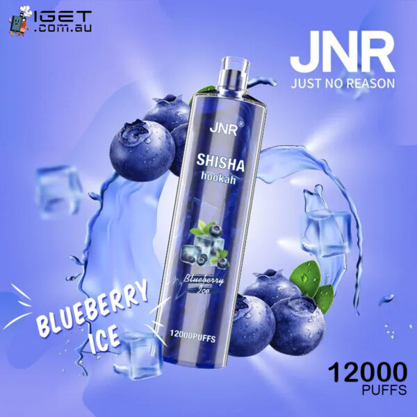 JNR SHISHA HOOKAH – BLUEBERRY ICE   – 12000 PUFFS