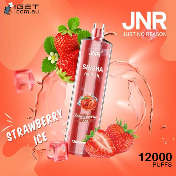JNR SHISHA HOOKAH – STRAWBERRY ICE – 12000 PUFFS