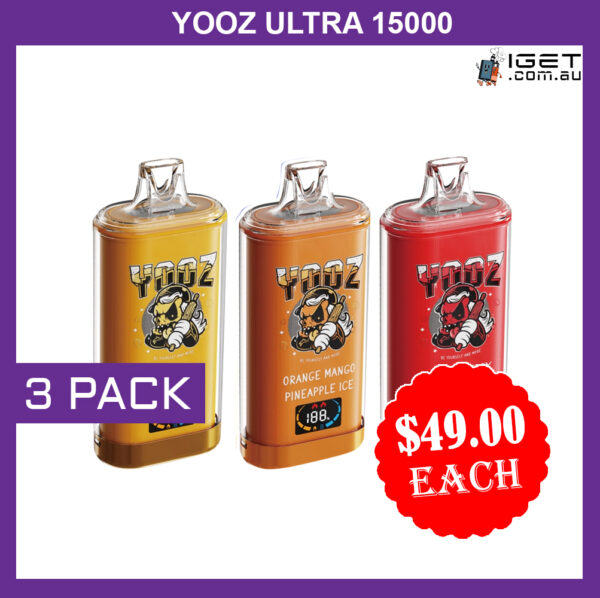 YOOZ ULTRA – 15000 PUFFS – 3 PACK