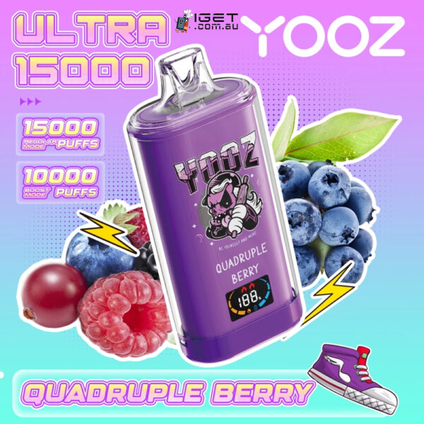 YOOZ ULTRA – QUADRUPLE BERRY – 15000 PUFFS