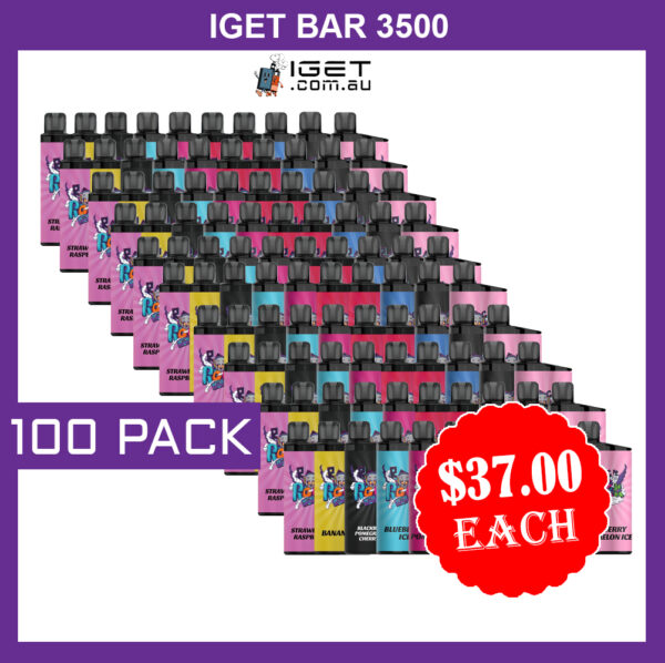 IGET BAR – 3500 PUFFS  – 100 PACK